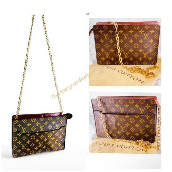 🔥Authentic LOUIS VUITTON Clutch/Crossbody converted - Picture 1 of 16